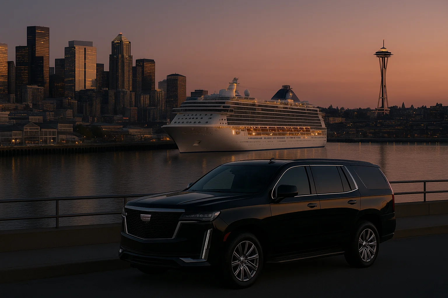 Escalade at Seattle Cruise Pier